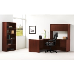 HON® 10500 Series 66" W Left Pedestal Desk, Mahogany