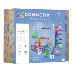 Connetix Magnetic Tiles Pastel Ball Run Expansion Pack, 80 Pieces