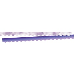 Barker Creek Double-Sided Scalloped Edge Borders, 2-1/4" x 36, Purple Tie-Dye And Ombré, Pack Of 13 Borders