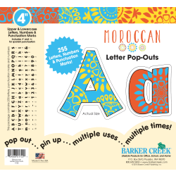 Barker Creek® Letter Pop-Outs, 4", Moroccan, Set Of 255