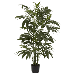 Nearly Natural 4'H Silk Bamboo Palm Tree With Pot