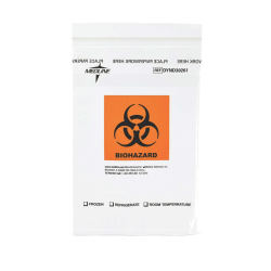 Medline Zip-Style Biohazard Specimen Bags, 6" x 9", Pack Of 1,000 Bags