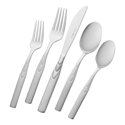 Henckels Rapture 45-Piece Stainless Steel Flatware Set, Silver