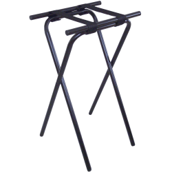 CSL Deluxe Steel Tray Stand, 31"H x 19"W x 15"D, Black/Black Straps