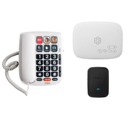 Ooma® Family VOIP Phone Bundle with Photo Dial and Internet Home Phone Service