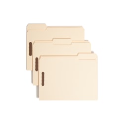 Smead® Heavyweight Manila Fastener Folders, Letter Size, Pack Of 50