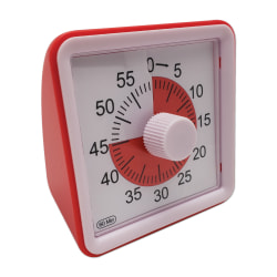 Ashley SmartTime To Go Digital Timer, 3" x 3", Red