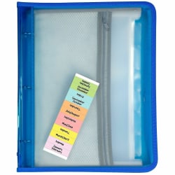 C-Line Expanding File Zippered Binder, Letter (8 1/2" x 11"), Blue