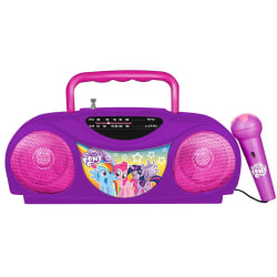 Sakar® My Little Pony Portable Radio And Karaoke System With Microphone, 4"H x 7-1/2"W x 2-1/4", Purple