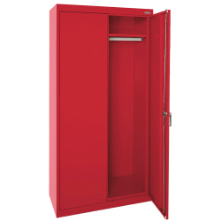 Sandusky Classic Series Medium-Duty Assembled Wardrobe Storage Cabinet, 72"H x 36"W x 24"D, Red