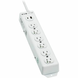 Eaton Tripp Lite Series UL 1363 Medical-Grade Power Strip, 6 Hospital-Grade Outlets, 15 ft. Cord, PS615HGUSB