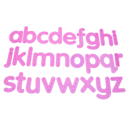 TickiT SiliShapes Trace Alphabet Letters, 4-3/4", Pink, Set Of 26 Letters