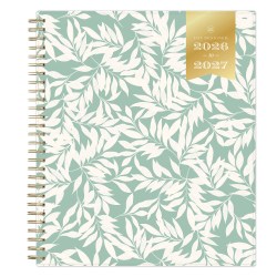 Planning Calendar DD Scattered Leaves Green PP 8x10 AY26-27