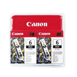 Canon® BCI-6 Black Ink Cartridges, Pack Of 2, 4705A037