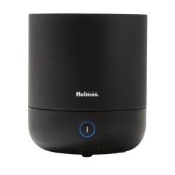 Holmes Ultrasonic 0.36-Gallon Cool Mist Top Fill Antimicrobial Humidifier, 7-1/2"H x 6-1/2"W x 6-1/2"D, Black