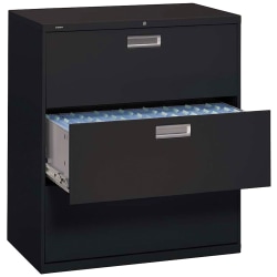 HON® Brigade 600 Series Lateral File, 3 Drawers, 42"W x 18"D, Black