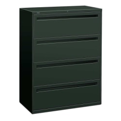 HON® Brigade® 700 42"W Lateral 4-Drawer File Cabinet, Metal, Charcoal