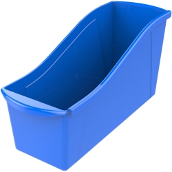Storex Book Bin Set, Medium Size, Blue, Carton Of 6