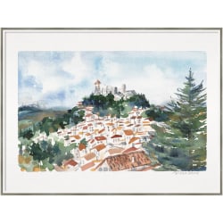 Amanti Art Casares Spain by Patricia Shaw Wood Framed Wall Art Print, 31"H x 41"W, White