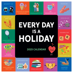 2025 TF Publishing Monthly Wall Calendar, 12" x 12", Every Day’s A Holiday, January 2025 To December 2025