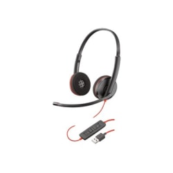 Plantronics Blackwire C3220 Over-The-Head Wired Headphones, Black