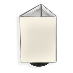 Azar Displays Acrylic Vertical 3-Sided Revolving Sign Holder, 8-1/2"H x 5-1/2"W x 5-1/2"D, Clear