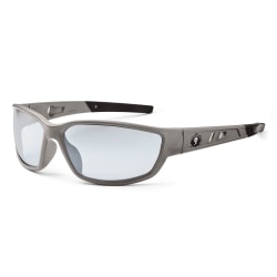 Ergodyne Skullerz® Safety Glasses, Kvasir, Matte Gray Frame, Indoor/Outdoor Lens