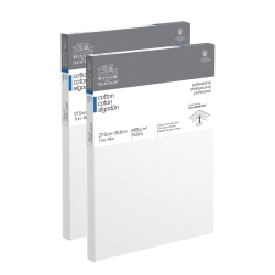 Winsor & Newton Professional Cotton-Stretched Traditional Canvases, 11" x 14", White, Pack Of 2