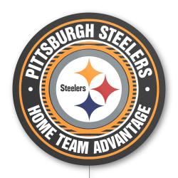 Imperial NFL Home Team Advantage LED Lighted Sign, 23" x 23", Pittsburgh Steelers
