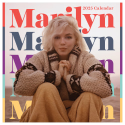 2025 TF Publishing Monthly Wall Calendar, 12" x 12", Marilyn Monroe, January 2025 To December 2025