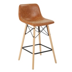 Office Star Allen Counter Stool, Sand, Pack Of 2 Stools