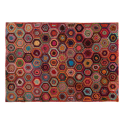 Baxton Studio Adailo Handwoven Fabric Area Rug, 5-1/4' x 7-1/2', Multicolor