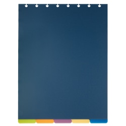 TUL® Discbound Notebook, Top-Bound Tab Dividers, Letter, Assorted Colors, Set Of 5 Dividers