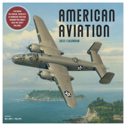 2025 TF Publishing Monthly Wall Calendar, 12" x 12", American Aviation, January 2025 To December 2025