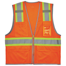 Ergodyne GloWear Safety Vest, 2-Tone, Type-R Class 2, Large/X-Large, Orange, 8246Z