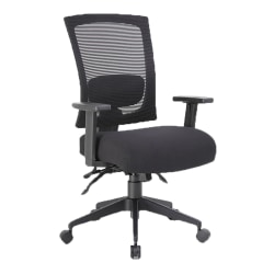 Boss Office Products Mesh-Back 3-Paddle Task Chair, Black/Gray