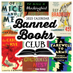 2025 TF Publishing Monthly Wall Calendar, 12" x 12", Banned Book Club, January 2025 To December 2025