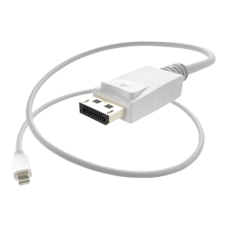 Unirise - DisplayPort cable - Mini DisplayPort (M) to DisplayPort (M) - DisplayPort 1.1 - 15 ft - 4K30Hz support - white