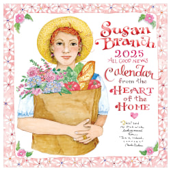 2025 TF Publishing Monthly Wall Calendar, 12" x 12", Susan Branch, January 2025 To December 2025