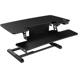 FlexiSpot EM7MA Metal Electric Sit-Stand Desk Converter, 19-3/4"H x 36"W x 16-5/16"D, Black