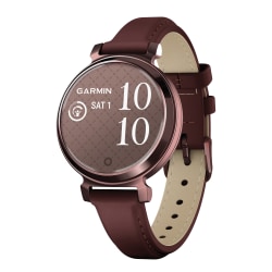 Garmin® Lily® 2 Classic Health And Fitness Smartwatch With Anodized Aluminum Bezel/Case And Leather Band, Dark Bronze
