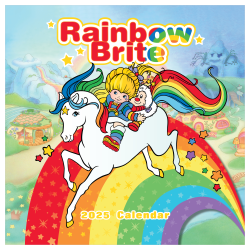 2025 TF Publishing Monthly Wall Calendar, 12" x 12", Rainbow Brite, January 2025 To December 2025