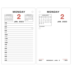 AT-A-GLANCE 2023 RY Daily Loose-Leaf Desk Calendar Refill, Standard, 3 1/2" x 6"