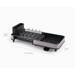 Joseph Joseph Compact Expandable Dish Drainer, 6-5/16", Gray, Total Qty 1