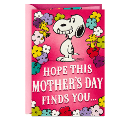 Hallmark Peanuts Funny Pop-Up Mother's Day Card (Snoopy and Woodstock Surrounded by Love)