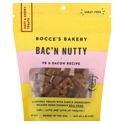 Bocce's Bakery Soft Dog Treats, Peanut Butter & Bacon, 6 Oz, Total Qty 12