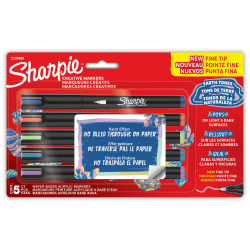 Sharpie Creative Markers, Earth Tones, Water-Based Acrylic Paint Markers, Fine Tip, 5 Count