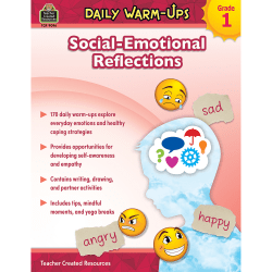 Teacher Created Resources Daily Warm-Ups: Social-Emotional Reflections, 1st Grade