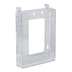 Azar Displays Hanging Bifold Brochure Holders, 8-1/2"H x 6-5/8"W x 1-1/2"D, Clear, Pack Of 10 Holders