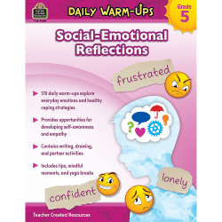 Teacher Created Resources Daily Warm-Ups: Social-Emotional Reflections, 5th Grade